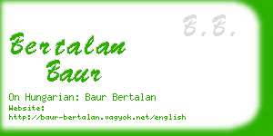 bertalan baur business card